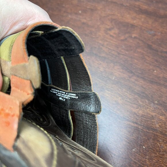 Born Women's Slip On Short Heel Sandals Leather Size 8 Brown Multi Color - Picture 10 of 11